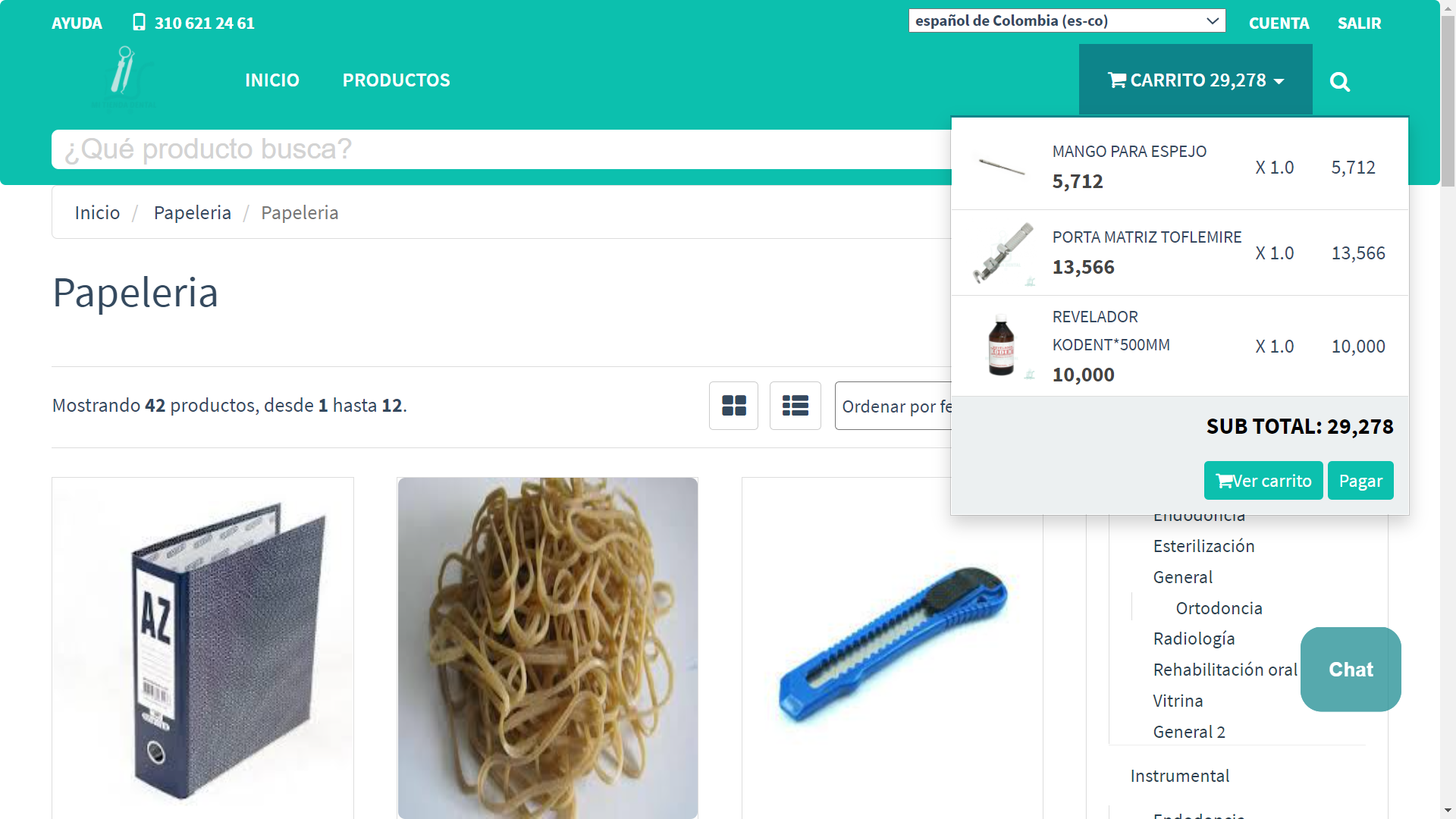 Tienda online con carrito